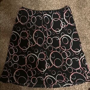 George Black Circle Pattern Skirt
